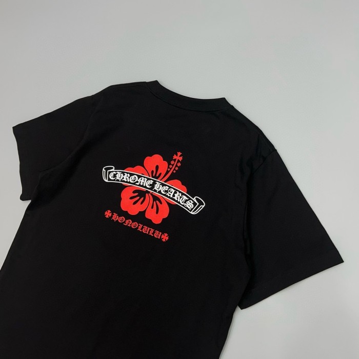 1:1 quality version Hawaiian Flower & Sanskrit Logo Print T-Shirt 2 colors 29093792