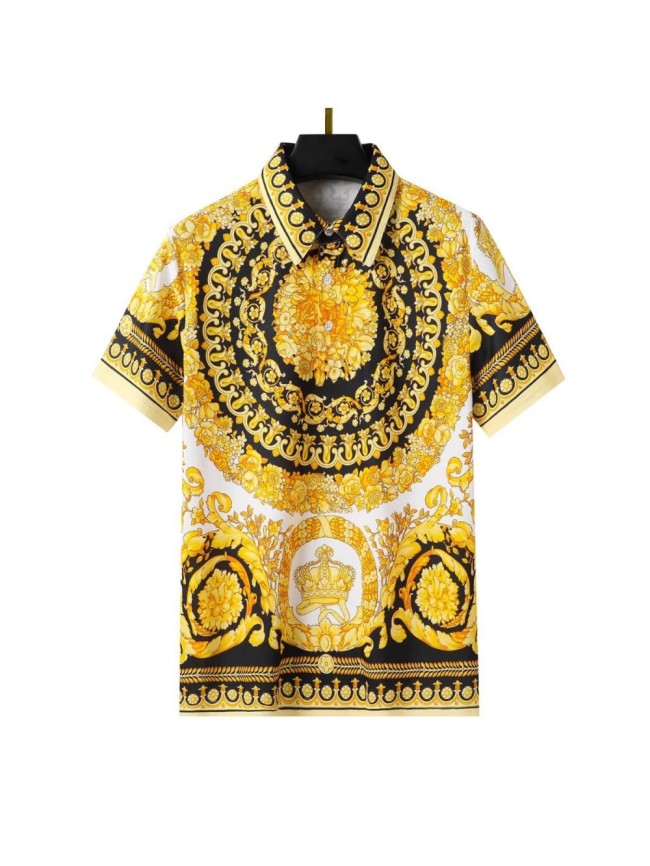Baroque Gold Full Print Polo Collar Tee 29098059