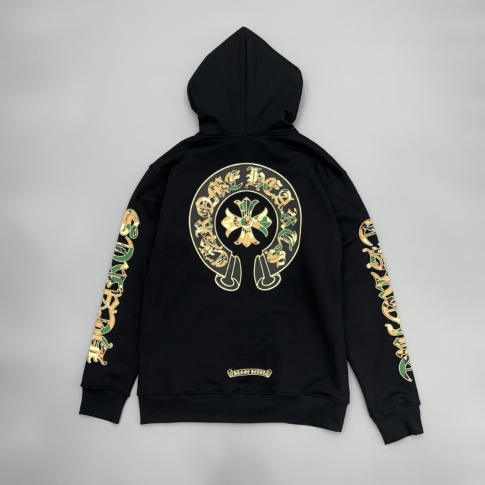 1:1 quality version Green Camo Cross & Horseshoe Graphic Zip-Up Hooded 29097795
