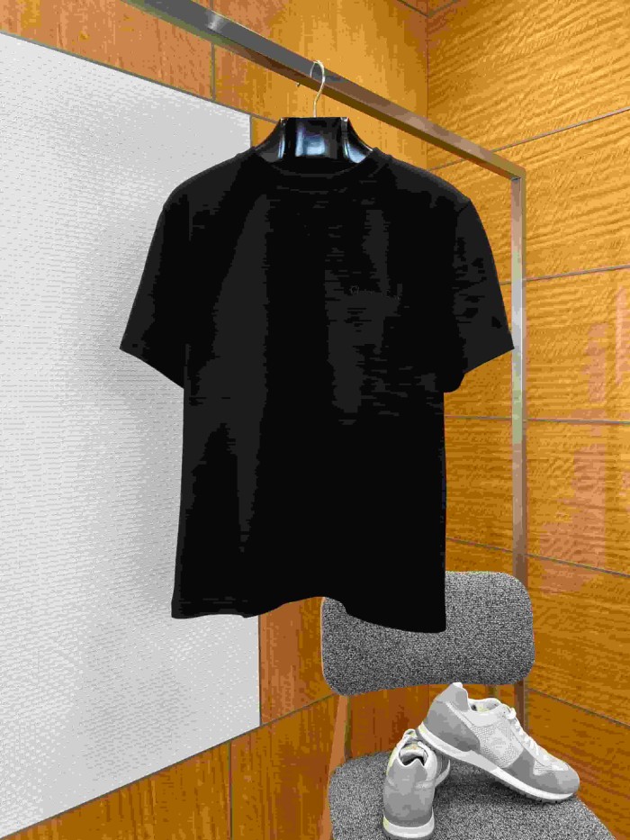 1:1 quality version Letter Embroidery Combed Cotton Crew Neck  T-shirt 5 colors 29106370