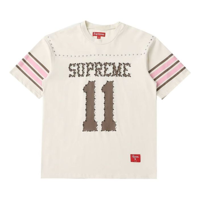1:1 quality version Striped No.11 Rhinestone Inlaid Football Style Tee 3 colors 29093703