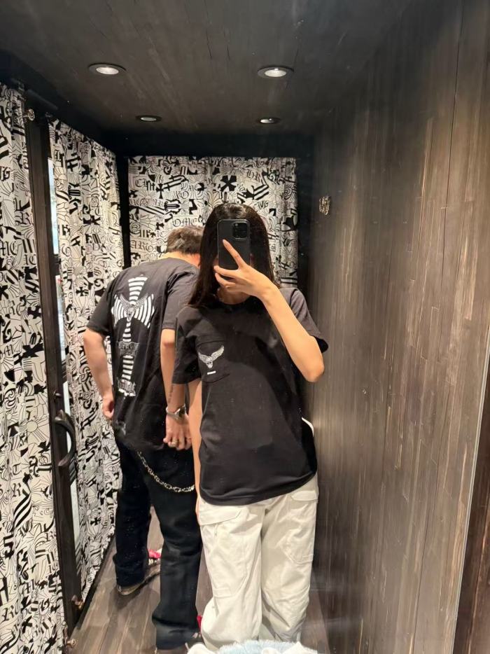 1:1 quality version Yungblud Cross Skull Print Cotton Pocket T-Shirt 29093623