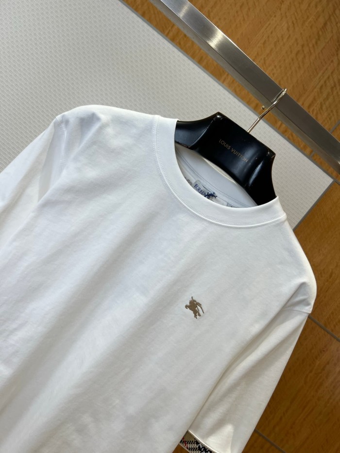 1:1 quality version Classic Knight Embroidered Solid Color Basic T-shirt 2 colors 29105494