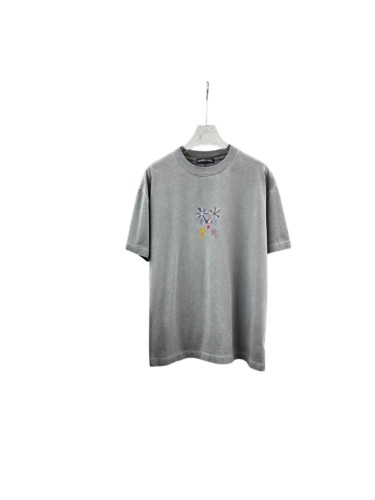 1:1 quality version Multi-Color Cross & Tongue Logo Washed Gray T-Shirt 29098049