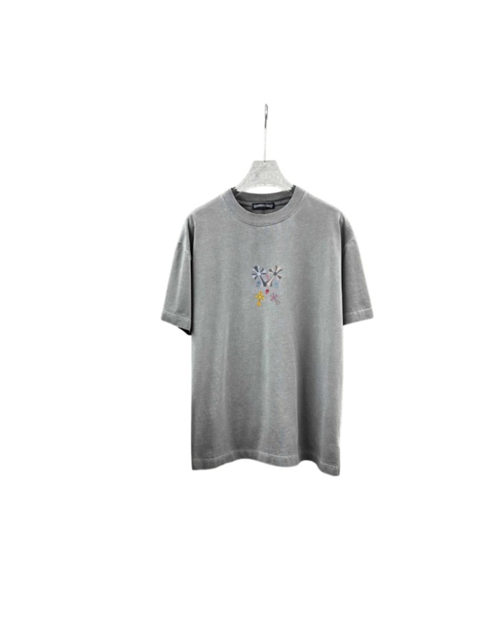 1:1 quality version Multi-Color Cross & Tongue Logo Washed Gray T-Shirt 29098049