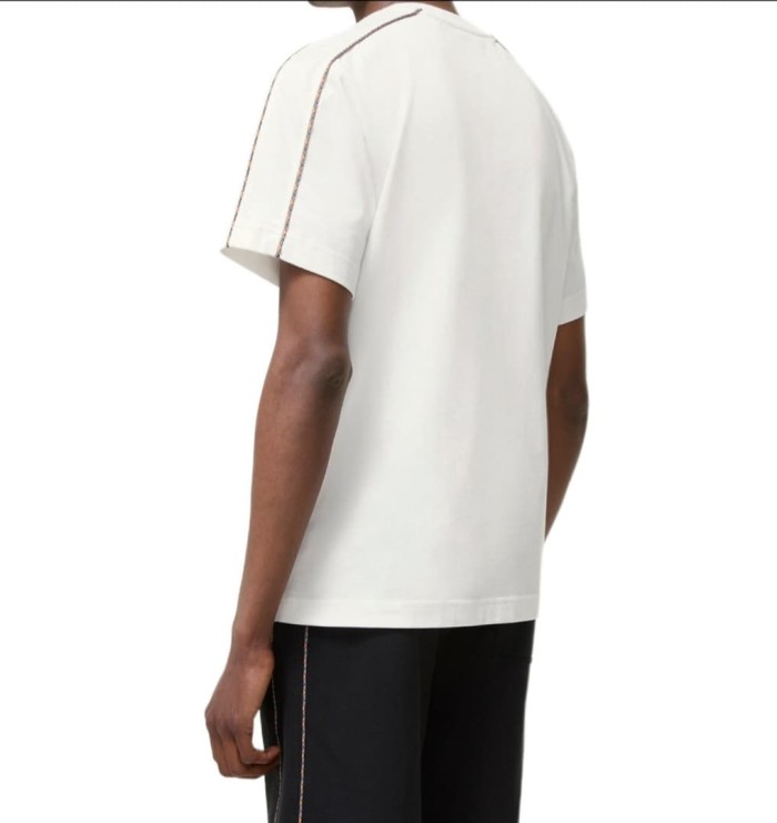 1:1 quality version Classic Plaid Strap Embroidered Crewneck T-shirt 3 colors 29105472