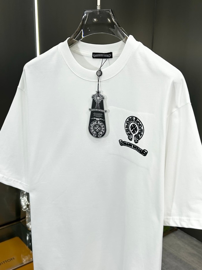 1:1 quality version USA Flag Horseshoe & Cross Embroidered Print T-Shirt 2 colors 29098068
