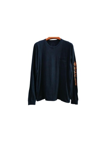 1:1 quality version Oversized Orange Striped Dagger Print Long Sleeve T-Shirt 29093620