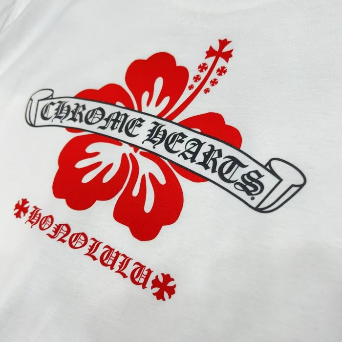 1:1 quality version Hawaiian Flower & Sanskrit Logo Print T-Shirt 2 colors 29093792
