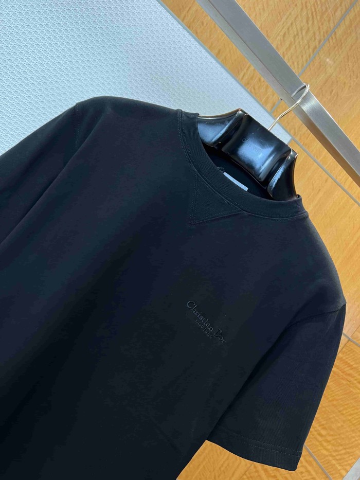 1:1 quality version Letter Embroidery Combed Cotton Crew Neck  T-shirt 5 colors 29106370