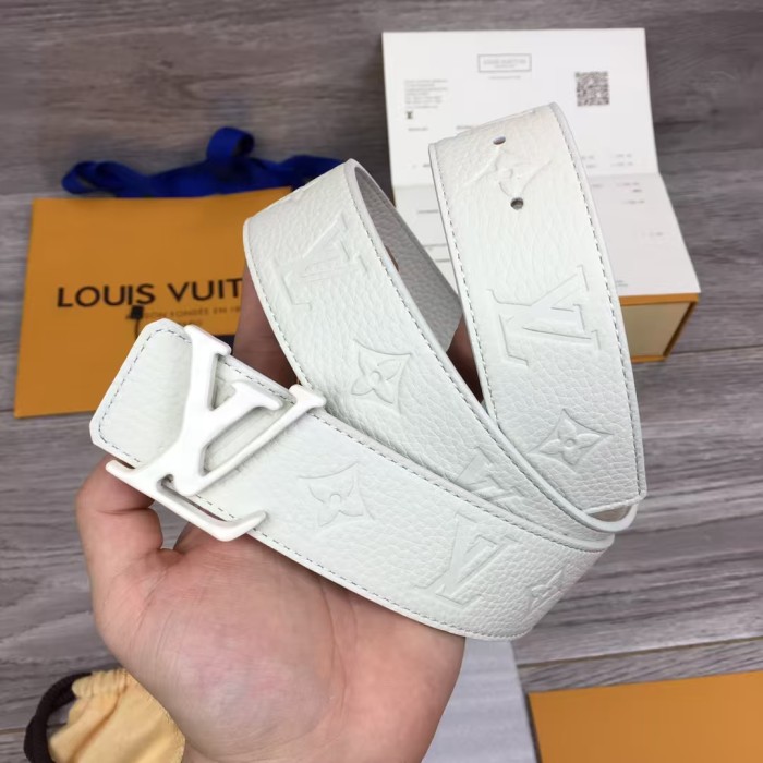 1:1 quality version Initiales Series Pure White Monogram Belt 29098168