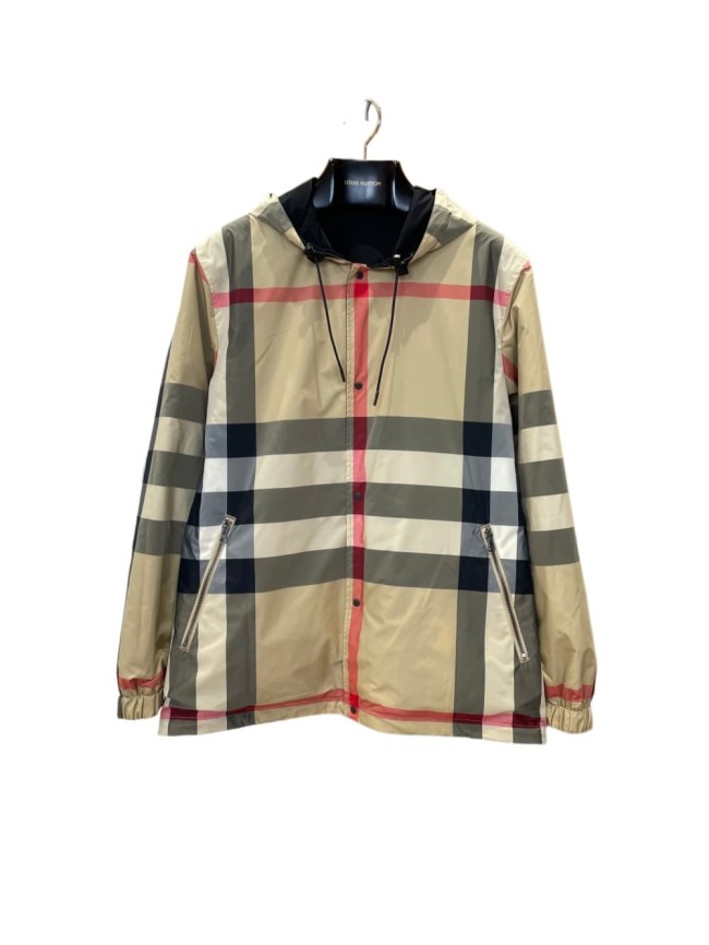 1:1 quality version Vintage Check Reversible Hooded Windbreaker Jacket 29105380