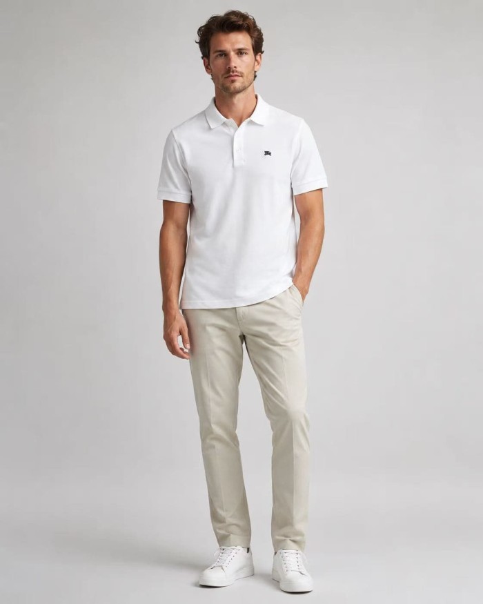 1:1 quality version Classic Knight Embroidered Short Sleeve Polo Shirt 2 colors 29105384