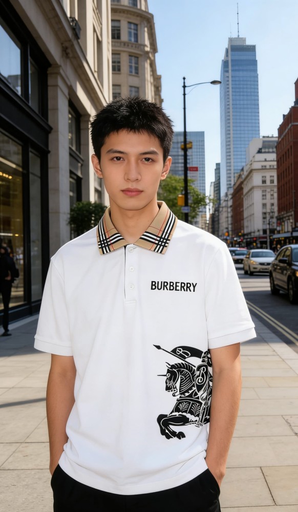 1:1 quality version Check Collar Knight Print Short Sleeve Polo Shirt 3 colors 29106324