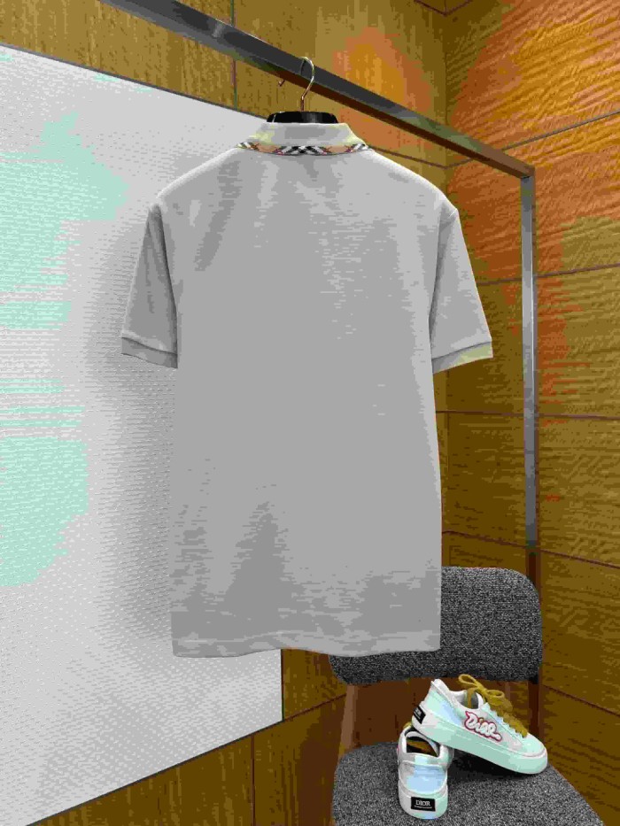 1:1 quality version Classic Plaid Collar Embroidered Short Sleeve Polo Shirt 5 colors 29105415