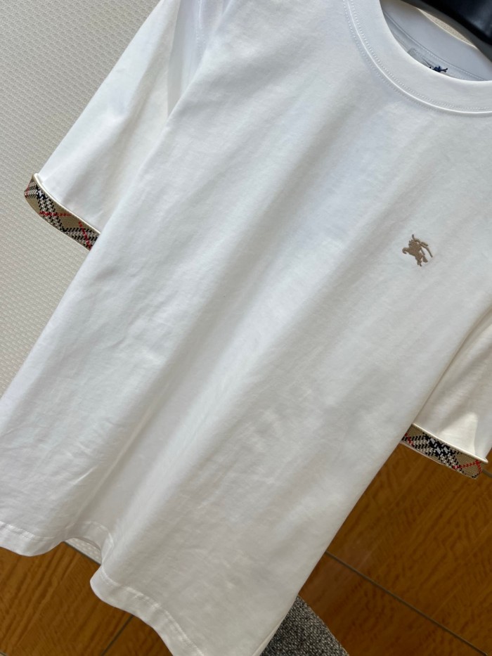 1:1 quality version Classic Knight Embroidered Solid Color Basic T-shirt 2 colors 29105494