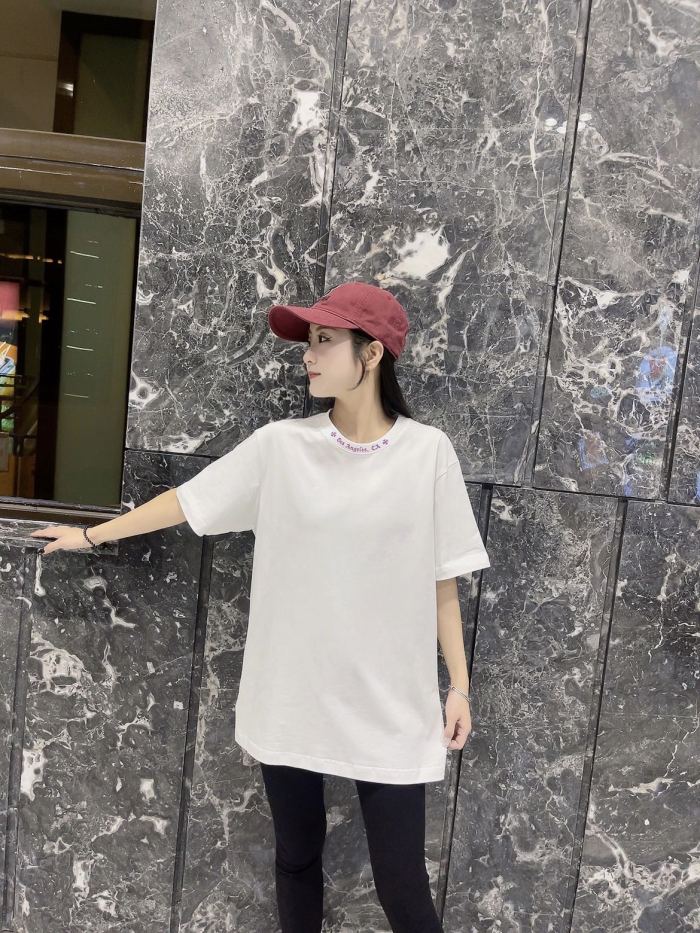 1:1 quality version Pink Logo & Sanskrit Neckline Letter Los Angeles T-Shirt 2 colors 29094030