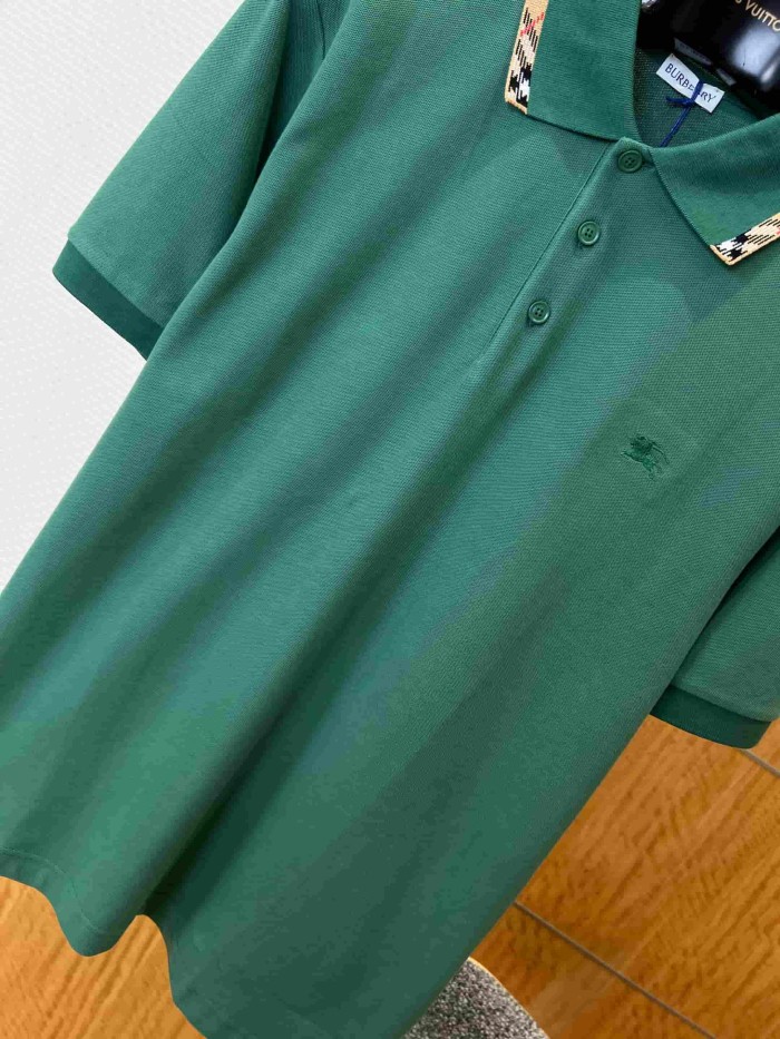 1:1 quality version Classic Plaid Collar Embroidered Short Sleeve Polo Shirt 5 colors 29105415