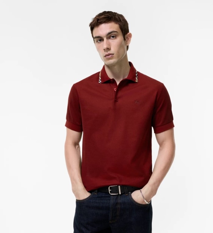 1:1 quality version Classic Plaid Collar Embroidered Short Sleeve Polo Shirt 5 colors 29105415