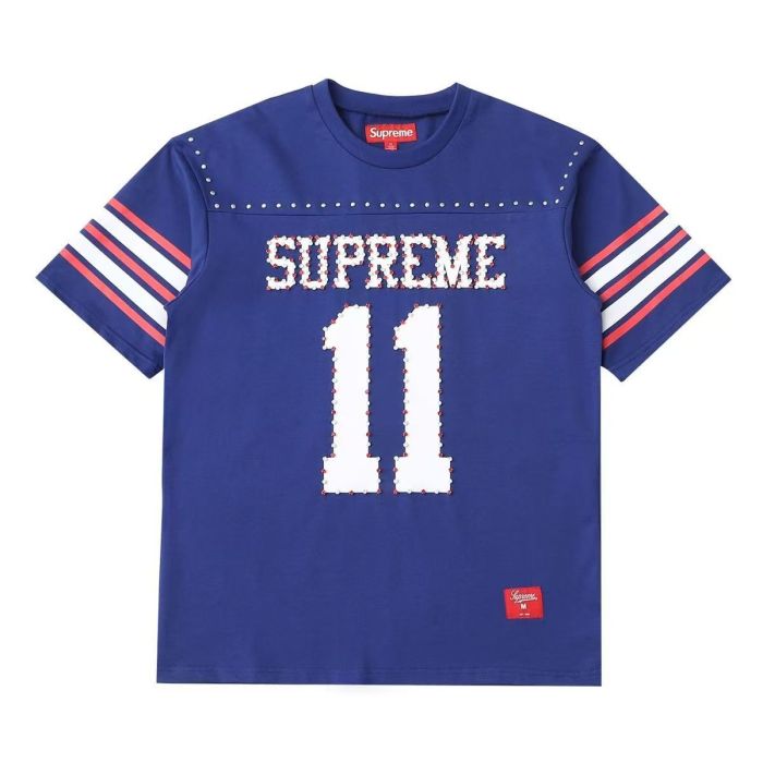 1:1 quality version Striped No.11 Rhinestone Inlaid Football Style Tee 3 colors 29093703
