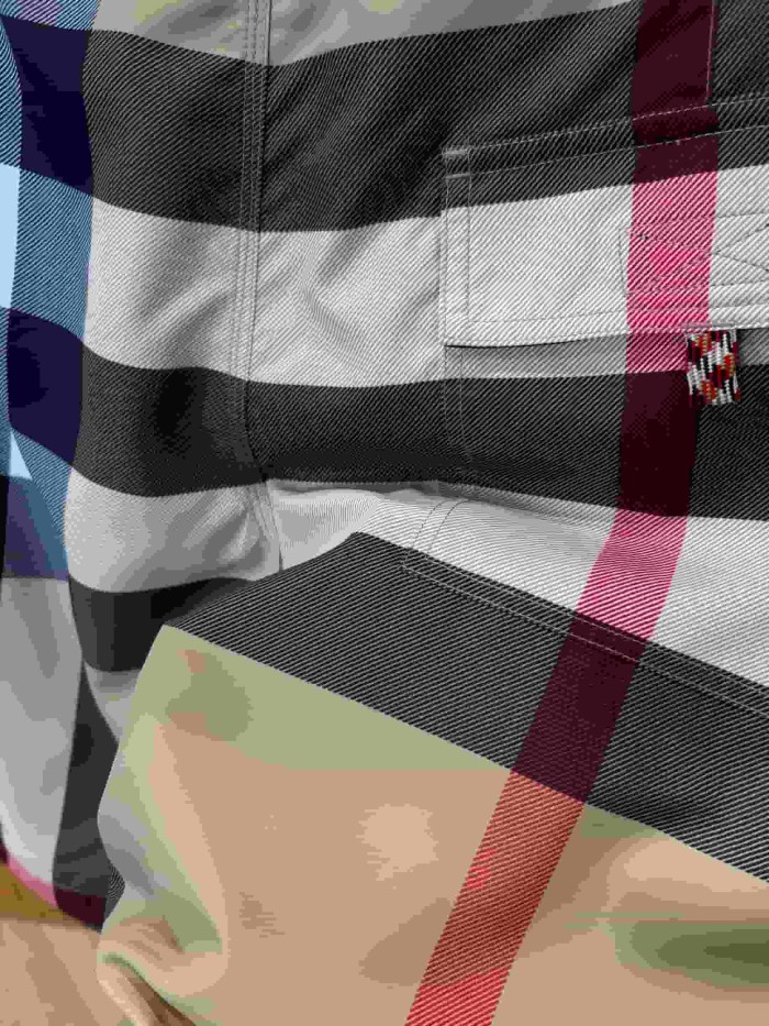1:1 quality version Classic Plaid Drawstring Waterproof Wrinkle Resistant Casual Shorts 29105505