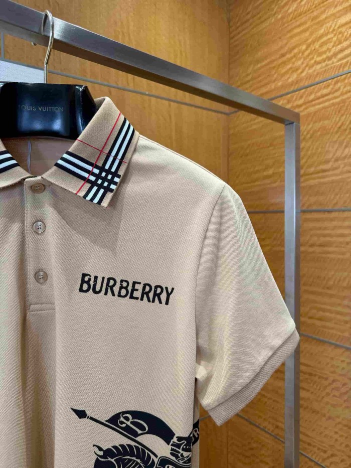 1:1 quality version Check Collar Knight Print Short Sleeve Polo Shirt 3 colors 29106324