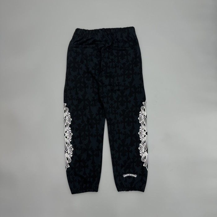 1:1 quality version Green Camo Cross & Vertical Gothic Print Jogger Sweatpants 29097769