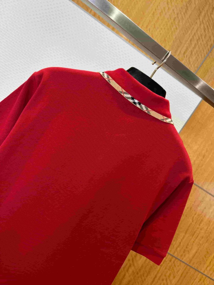 1:1 quality version Classic Plaid Collar Embroidered Short Sleeve Polo Shirt 5 colors 29105415
