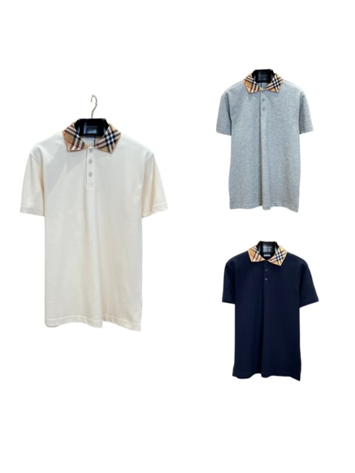 1:1 quality version Classic Check Collar Short Sleeve Polo Shirt 3 colors 29105654