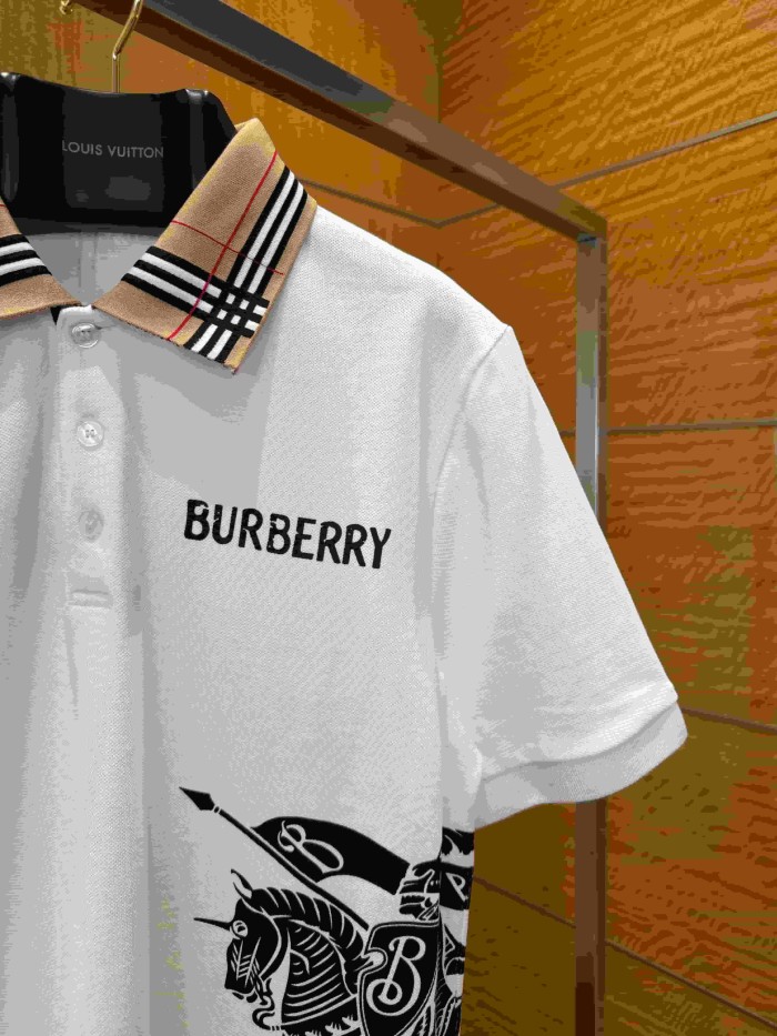 1:1 quality version Check Collar Knight Print Short Sleeve Polo Shirt 3 colors 29106324