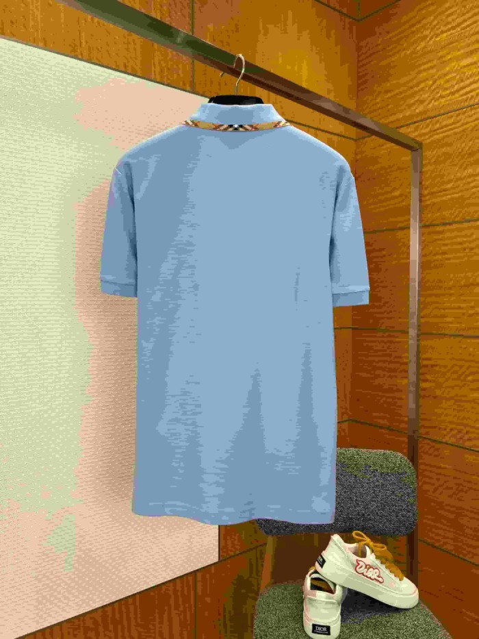 1:1 quality version Classic Plaid Collar Embroidered Short Sleeve Polo Shirt 5 colors 29105415