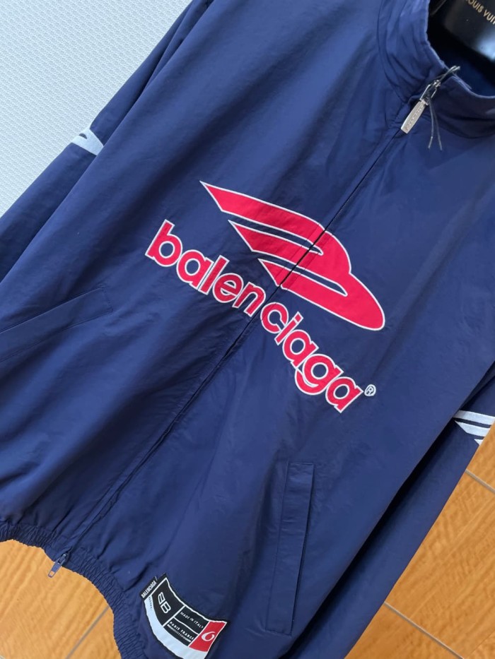 1:1 quality version Sports Logo Embroidered Windproof Stand Collar Jacket 2 colors 29093641