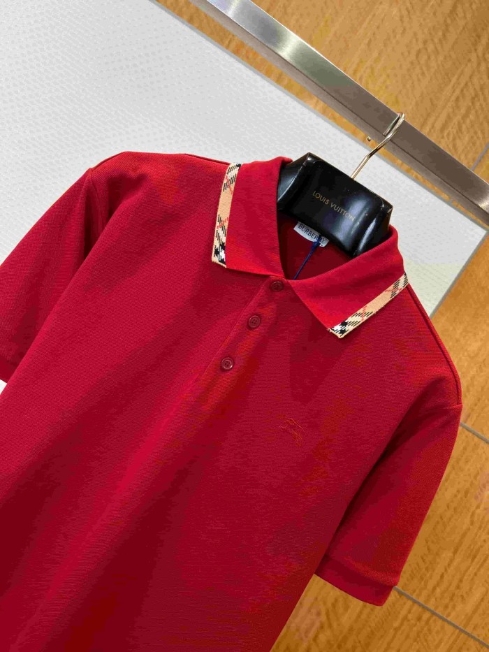 1:1 quality version Classic Plaid Collar Embroidered Short Sleeve Polo Shirt 5 colors 29105415