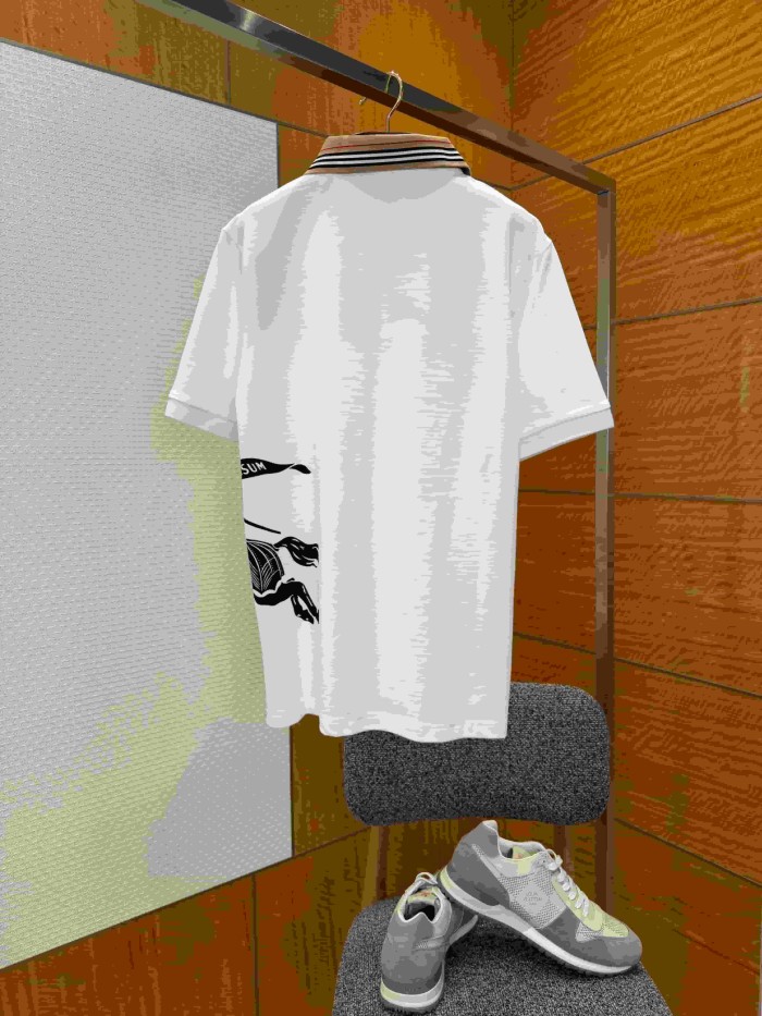 1:1 quality version Check Collar Knight Print Short Sleeve Polo Shirt 3 colors 29106324