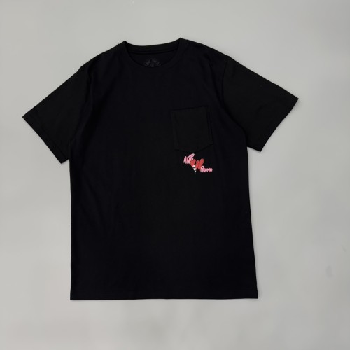 1:1 quality version  Anti Promo Multicolor Graffiti Cartoon Figure Print Pocket T-Shirt 2 colors 29093997