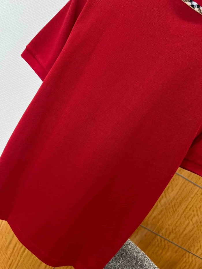1:1 quality version Classic Plaid Collar Embroidered Short Sleeve Polo Shirt 5 colors 29105415