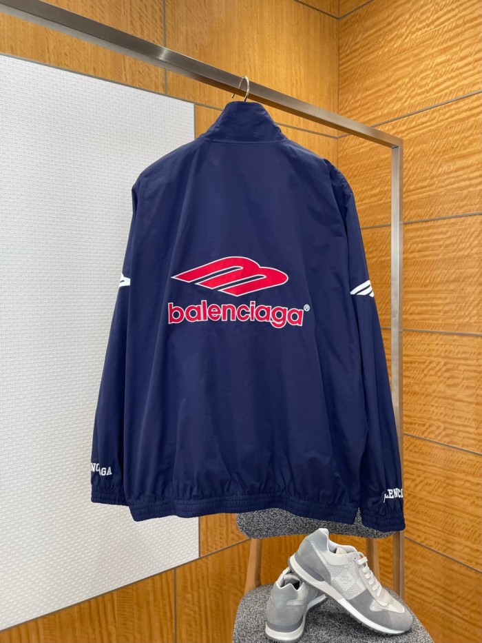 1:1 quality version Sports Logo Embroidered Windproof Stand Collar Jacket 2 colors 29093641