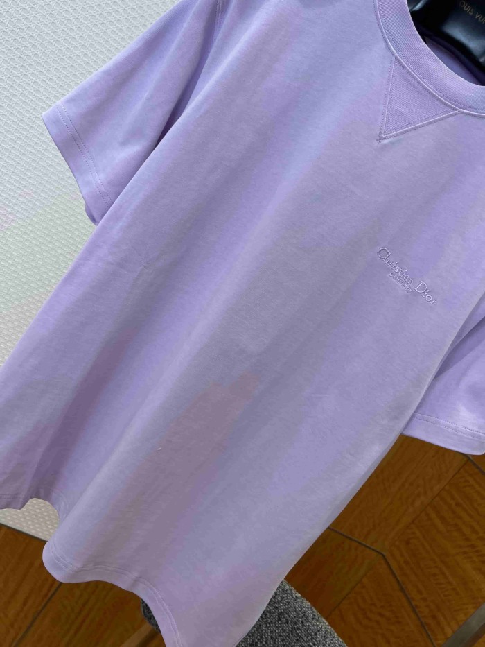 1:1 quality version Letter Embroidery Combed Cotton Crew Neck  T-shirt 5 colors 29106370