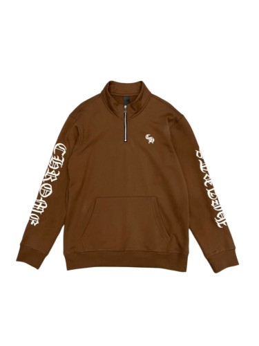 1:1 quality version Subtle Cross Print & Arm Floral Scroll Full-Zip Hooded 29097789