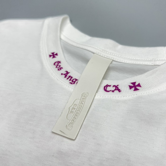 1:1 quality version Pink Logo & Sanskrit Neckline Letter Los Angeles T-Shirt 2 colors 29094030