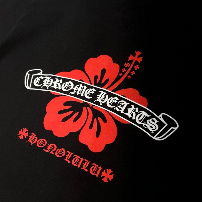 1:1 quality version Hawaiian Flower & Sanskrit Logo Print T-Shirt 2 colors 29093792