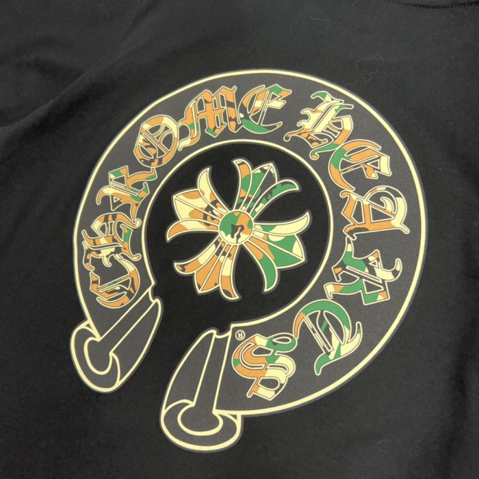 1:1 quality version Camouflage Horseshoe Sanskrit Letter Full Sleeve Print T-Shirt 2 colors 29093953