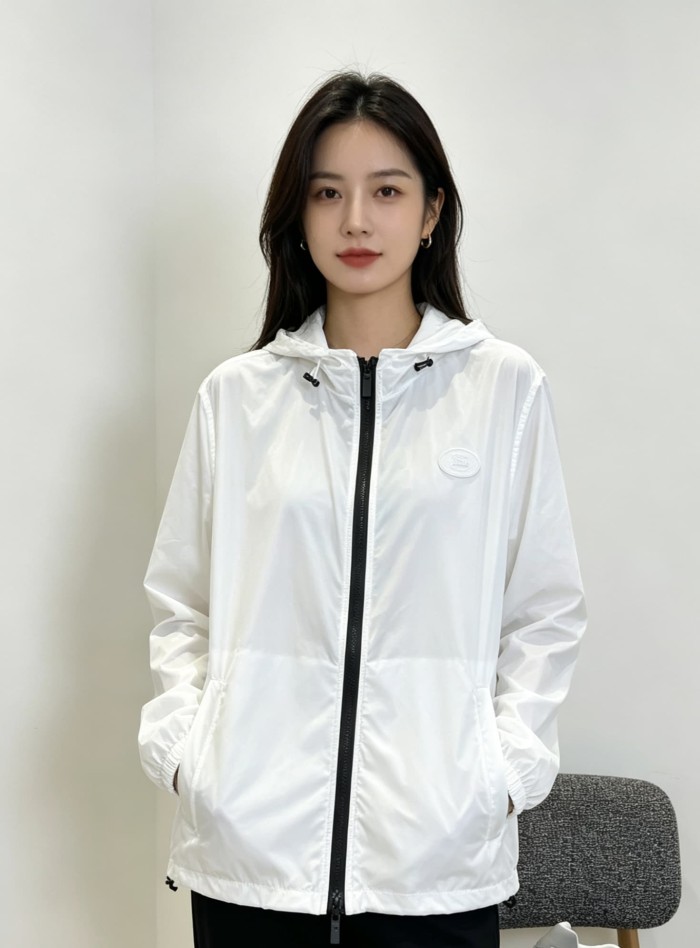 1:1 quality version Logo Plaid Zip Spliced Hooded Jacket 2 colors 29105485
