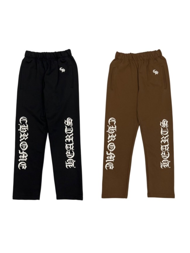 1:1 quality version Gothic Letter & CH Logo Print Straight Sweatpants 2 colors 29097785