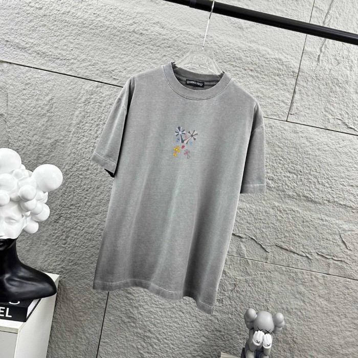 1:1 quality version Multi-Color Cross & Tongue Logo Washed Gray T-Shirt 29098049
