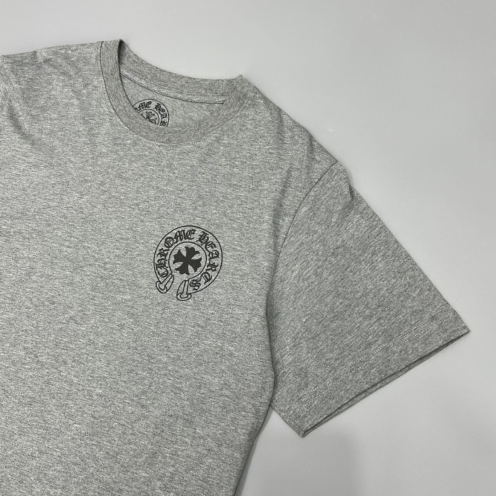 1:1 quality Heather Gray Pure Cotton Oversized Sanskrit Letter Back Print T-Shirt 29093770