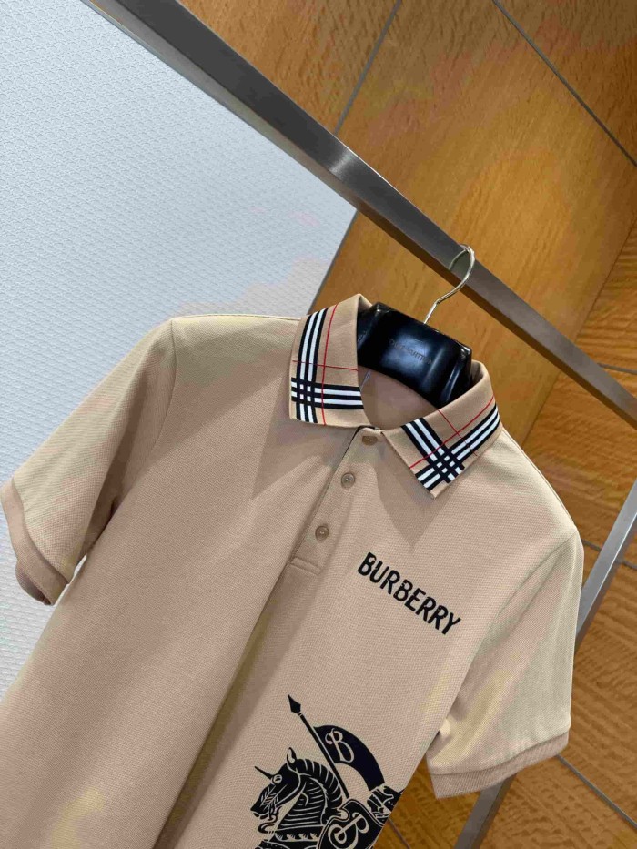 1:1 quality version Check Collar Knight Print Short Sleeve Polo Shirt 3 colors 29106324
