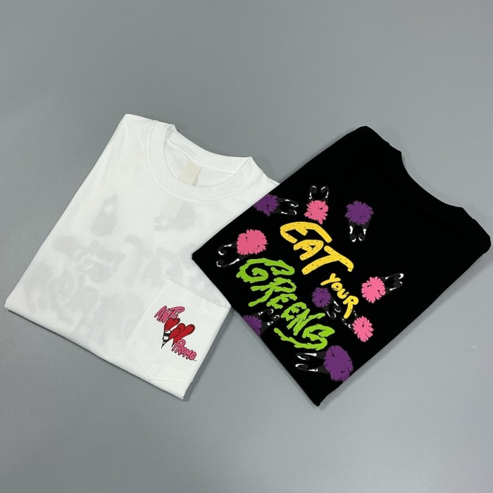 1:1 quality version Anti Promo Banana & Pom Pom Print Graffiti T-Shirt 2 colors 29093663