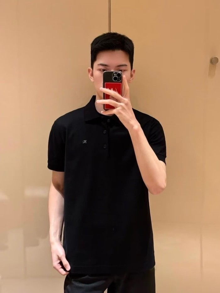 1:1 quality version Classic Knight Embroidered Short Sleeve Polo Shirt 2 colors 29105384
