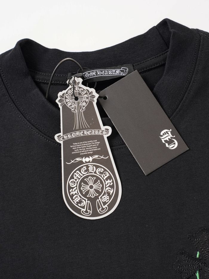 1:1 quality version 3D Cross Appliqué & Gothic Banner Print White T-Shirt 2 colors 29097995